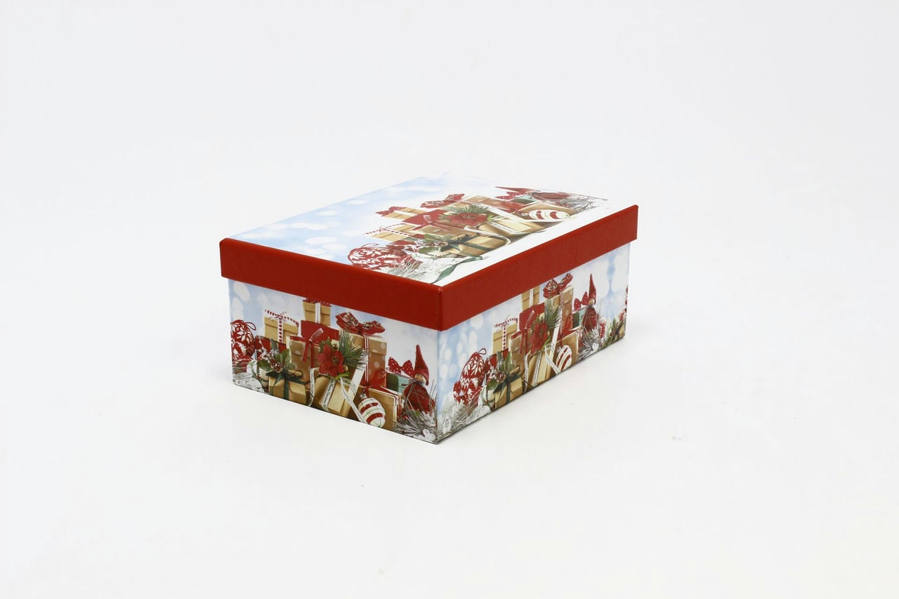 Коробка НГ прямоугольная 23*16,5*9,5 см "Подарки" (Арт) 730605/1668-8