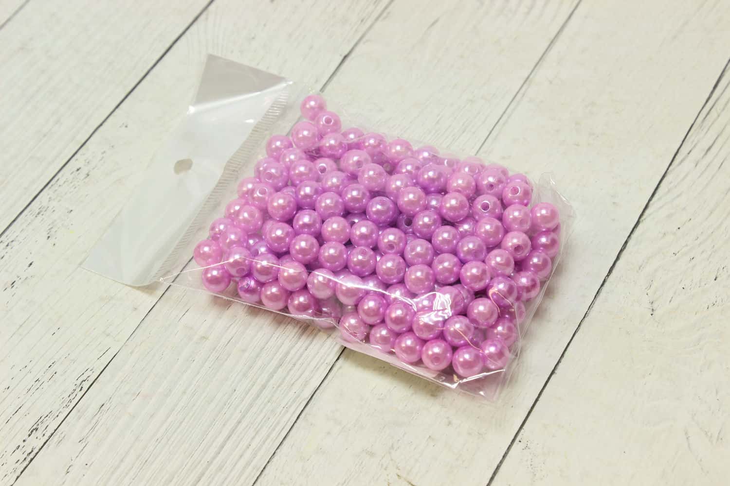 Бусинки 8 мм, 50 гр, Светло-сиреневый №92