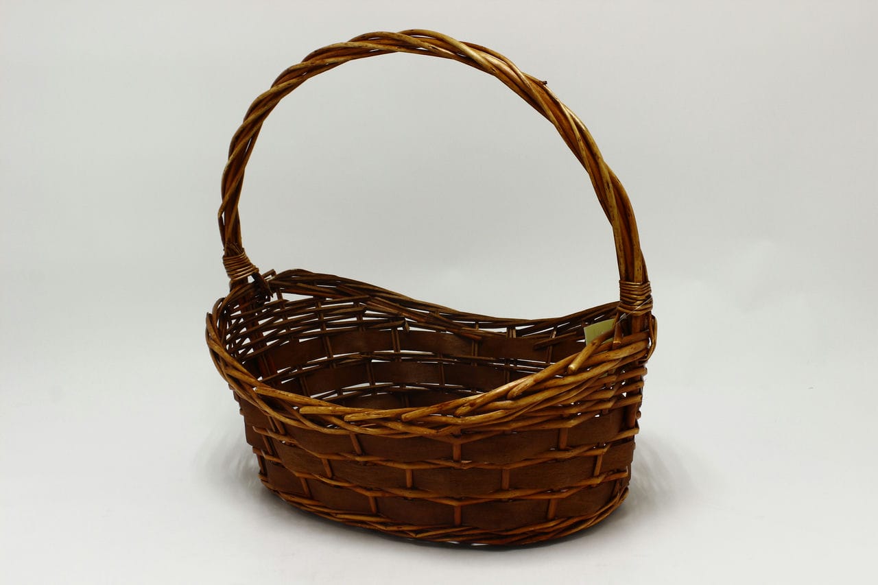 Корзина из Ивы (овальная) 46*35*Н19*НН43 см (Арт) 4840190-1
