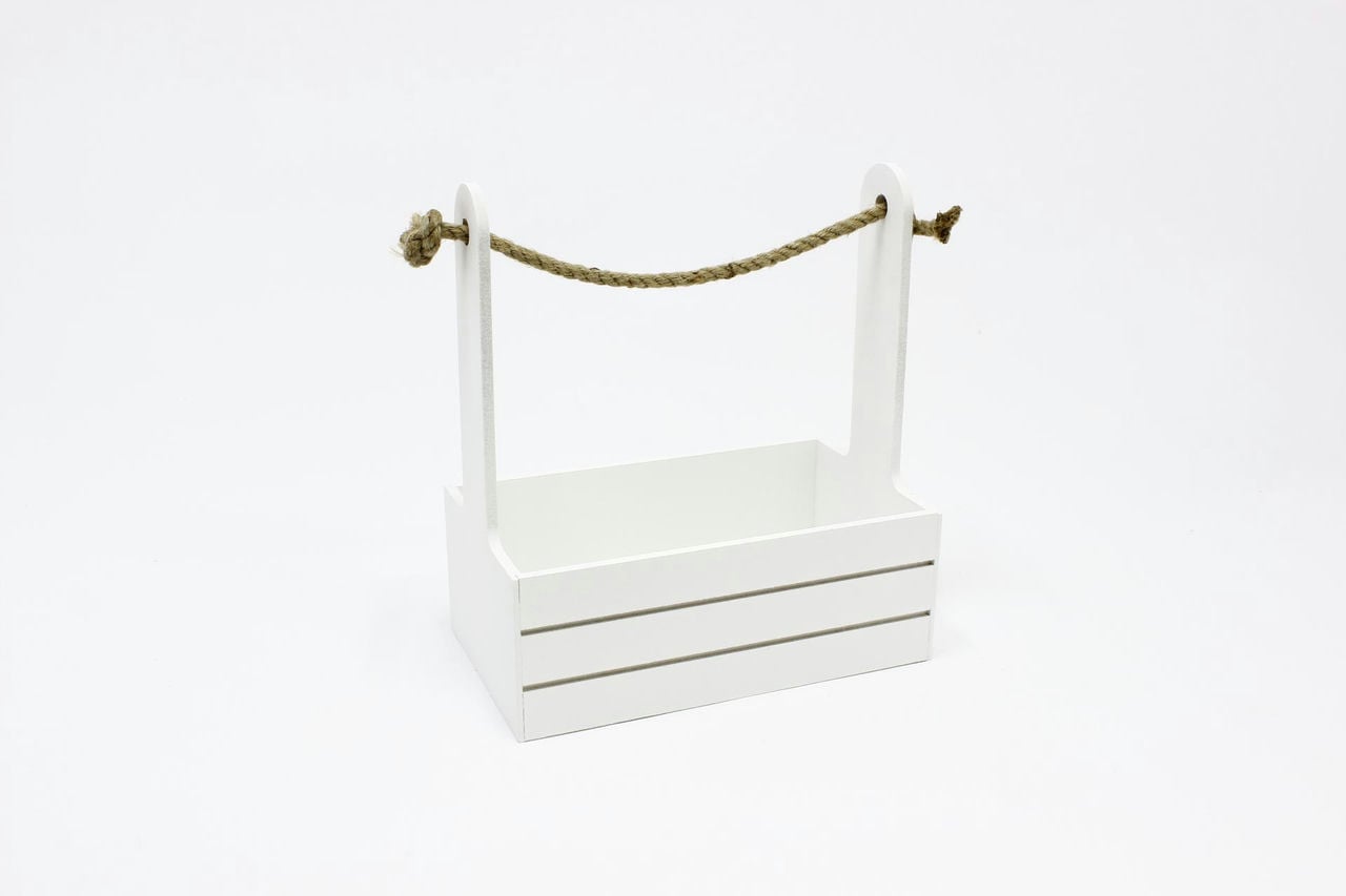 Ящик для декора 25,5*15*30 см, белый (Арт) 10212-2
