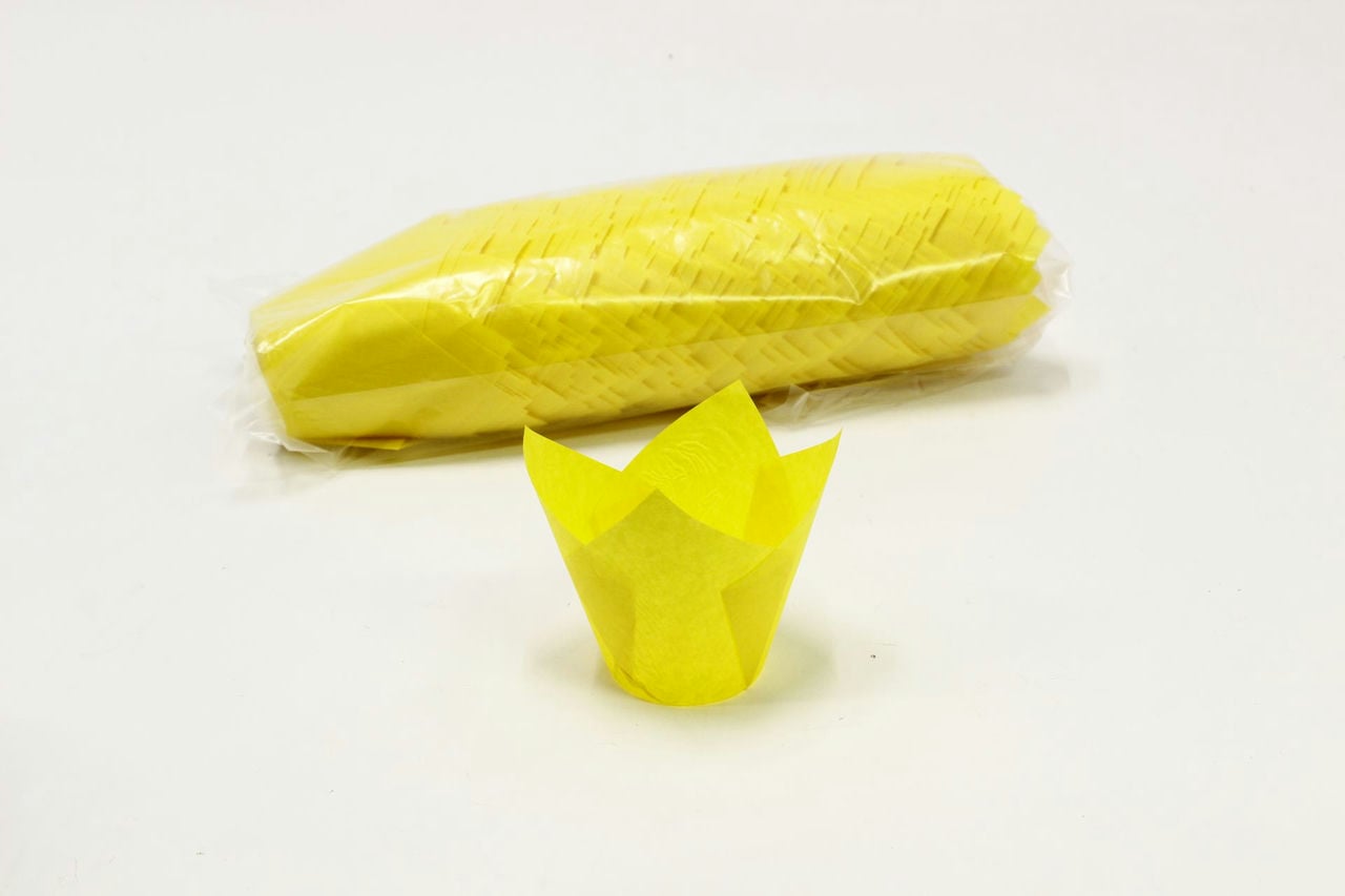 Форма бумажная "Тюльпан" 50*80 мм Желтый (200 шт в 1 упак)